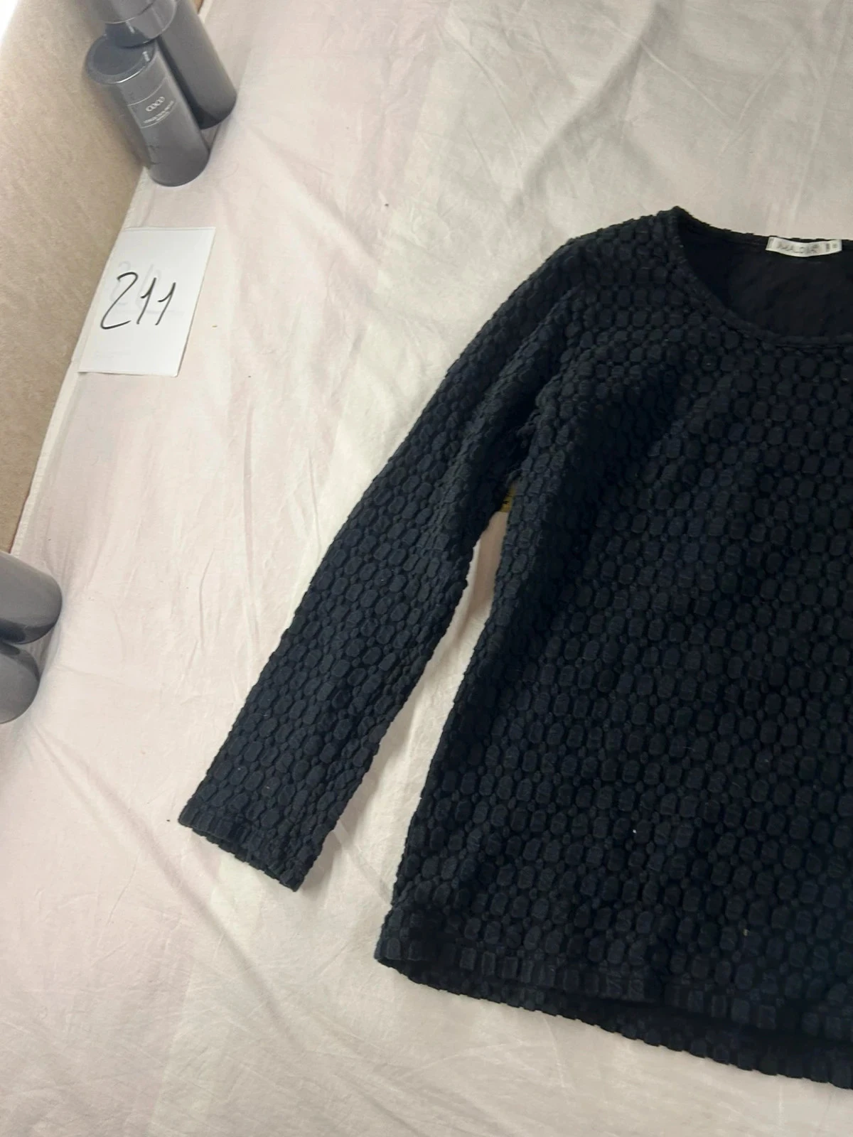 Vintage Maloka black long-sleeve blouse – photo 3